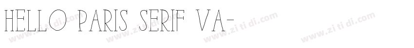 Hello Paris Serif Va字体转换